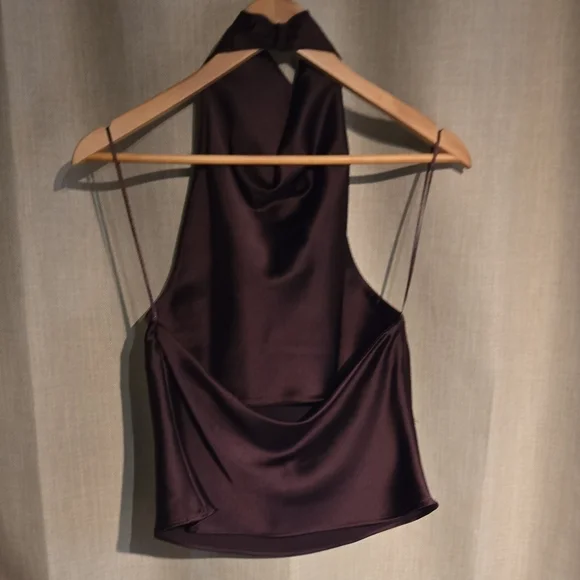 Zara Black Satin Camisole Top - Picture 3 of 3